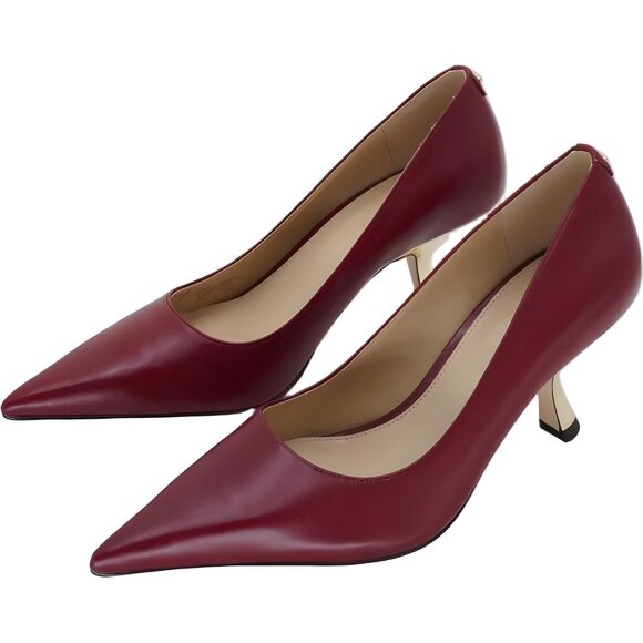 Michael Kors Luna Pointed Toe Pumps Deep Red Women's Heels US 7M - Picture 2 of 6